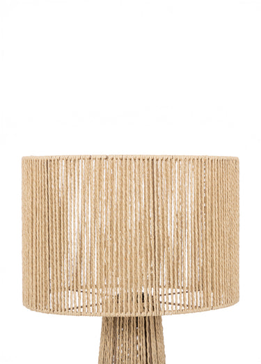 Lampadaire tressé conique, ethnique chic Beige