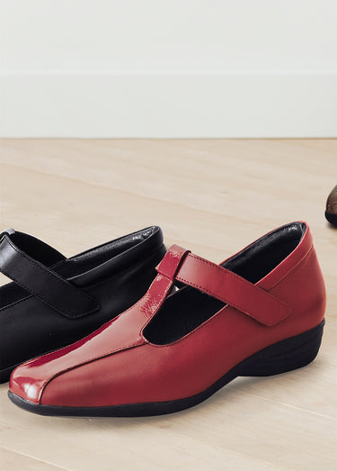 Salomé bi-matière talon compensé Bordeaux
