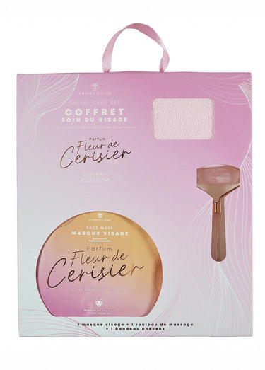 Coffret visage + masseur pierre de jade Rose