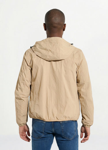 Coupe-vent déperlant avec capuche Beige
