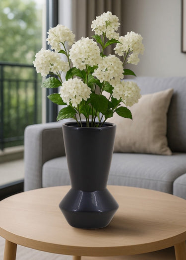 Vase zig zag foncé en dolomite Bleu