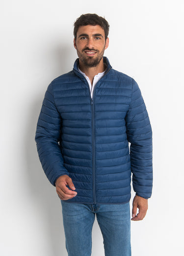 Doudoune col montant manches longues Bleu