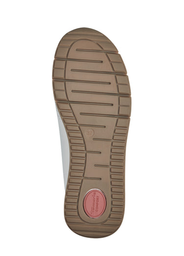 Baskets lacets et zip avec logo perforé Blanc
