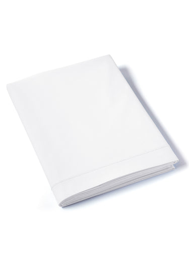 Drap plat percale de coton uni REPOS Blanc