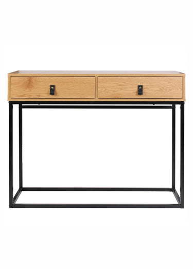 Console en bois clair et métal ABBOTT Naturel / Noir