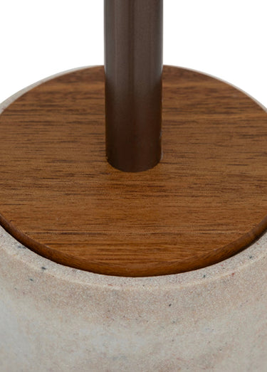 Brosse WC ronde effet pierre  travertin Beige