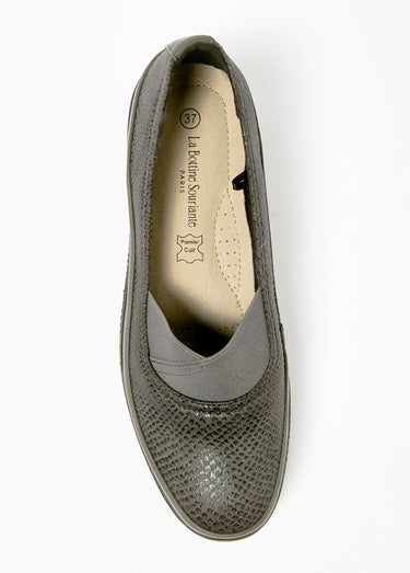 Ballerines confort avec talon compensé Gris