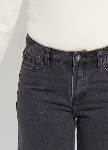 Jean cropped coupe balloon, bas resserré Gris Fonce