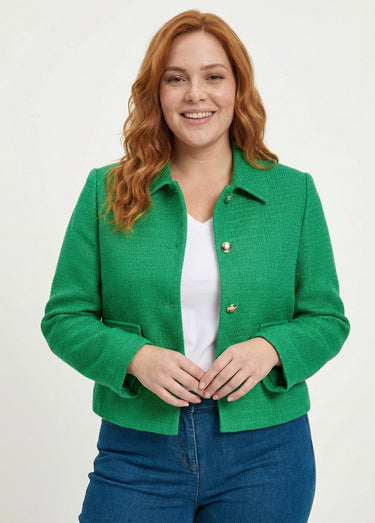 Veste courte esprit couture Vert