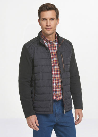 Veste matelassée zippée détails polaire Noir