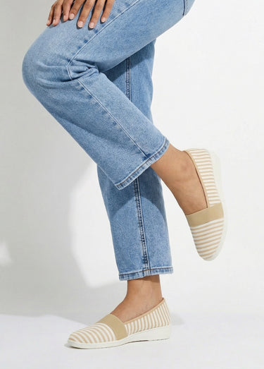 Espadrilles élastiquées largeur confort Beige