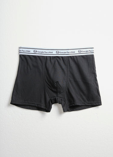 Boxers unis, ceinture élastiquée plate Noir