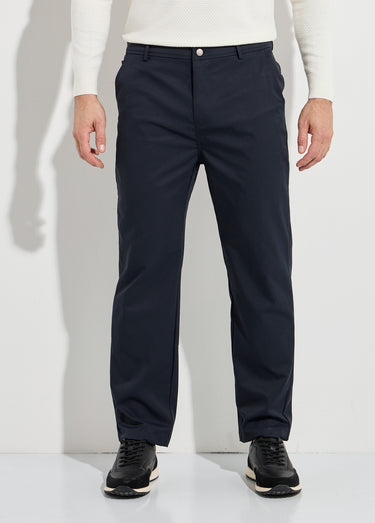 Pantalon de ville en toile stretch Marine