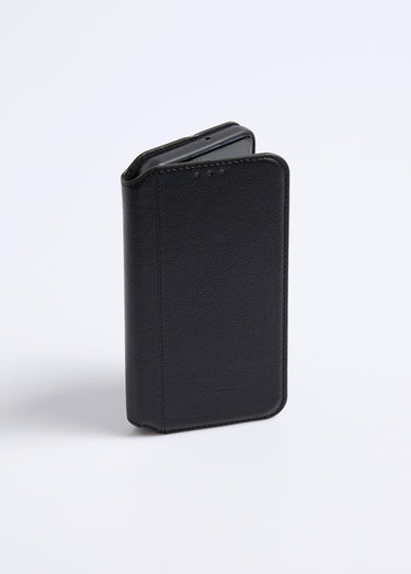 Étui aspect cuir pour Samsung A15 Noir