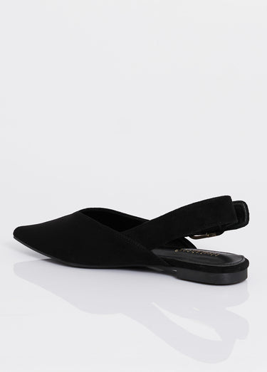 Escarpins pointus avec bride slingback Noir