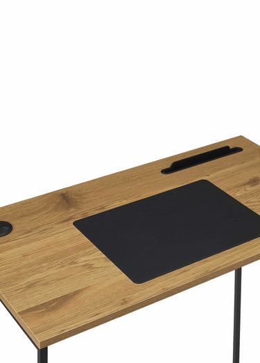 Bureau épuré, métal et plateau bois Marron/Noir