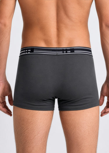 Boxer fermé coton stretch - lot de 2 Gris Lot2