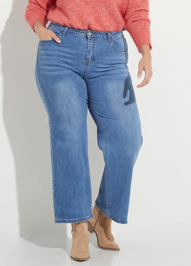 Jean 5 poches extensible coupe large Bleach