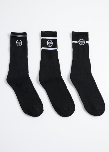Chaussettes de sport hautes, avec logo Noir