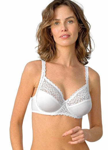 Soutien-gorge emboîtant avec armatures dentelle Blanc