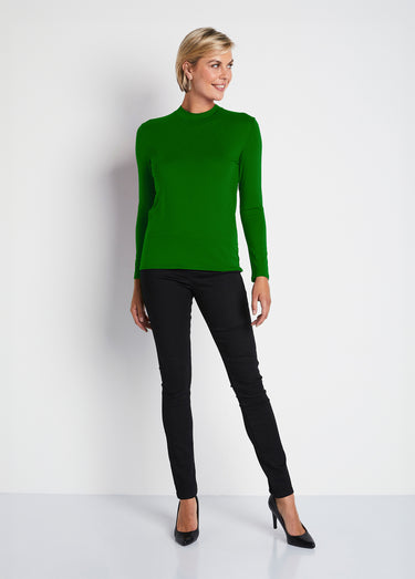 Sous-pull extensible col montant Uni Vert
