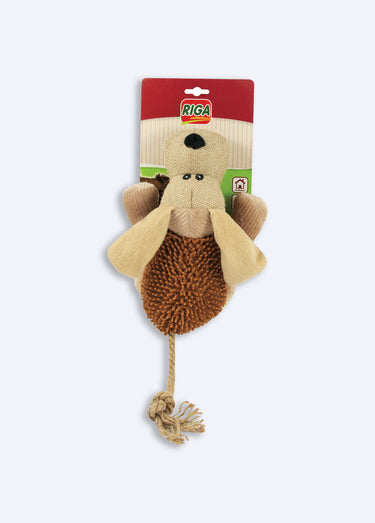 Doudou pour animal en forme de chien Marron