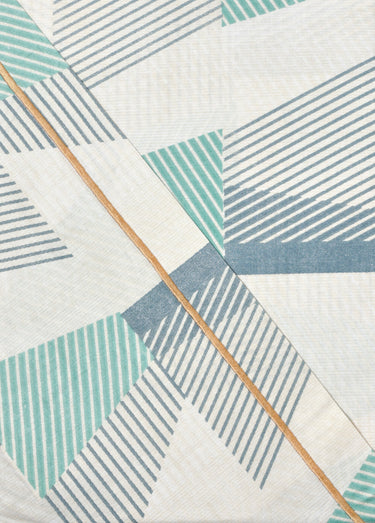 Parure de lit 3 pièces avec housse de couette, quadri Imprime/Bleu