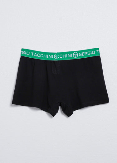 Boxer uni ceinture élastiquée flashy Noir/Vert