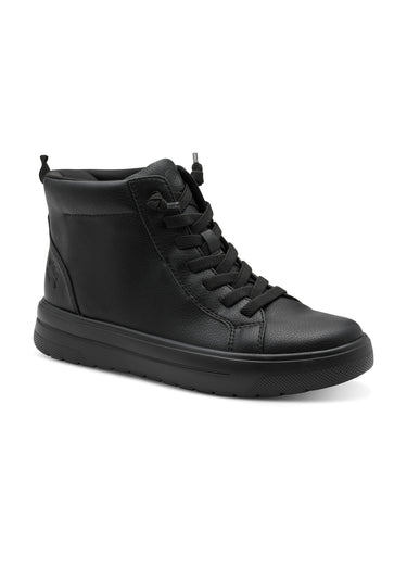 Baskets montantes compensées style casual Noir