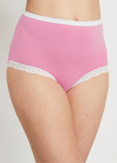 Culottes taille haute, détail dentelle Rose Azalee Lot 2