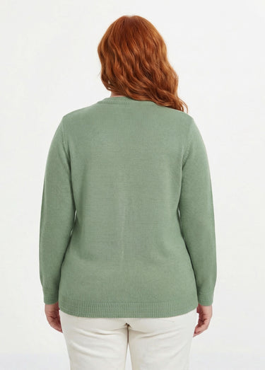 Gilet boutonné manches longues Vert