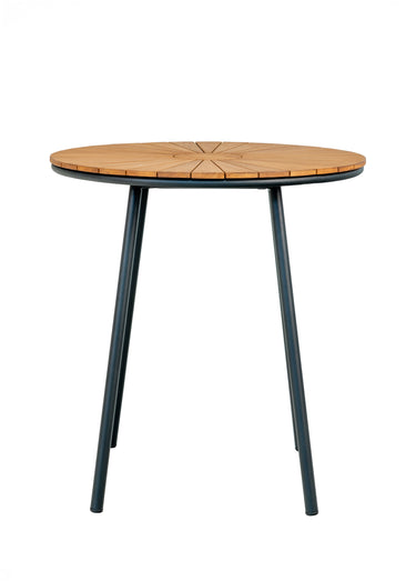 Table ronde bois et métal, forme bistrot Naturel / Noir