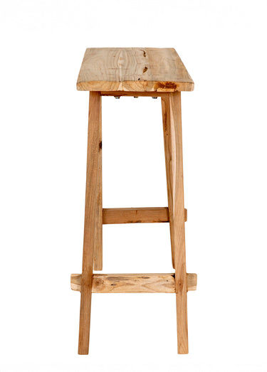 Console teck massif, style rustique chic Naturel