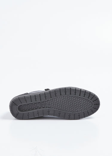 Baskets largeur confort lacées et zippées Noir