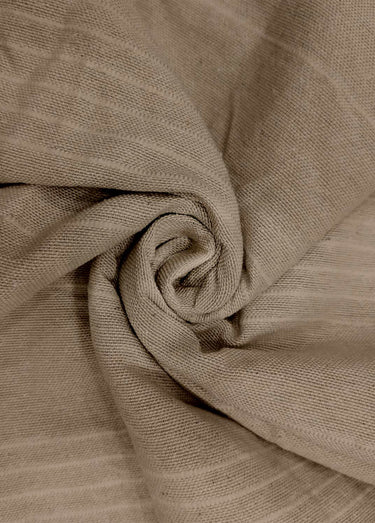 Jeté de fauteuil bachette coton, motif lignes Taupe