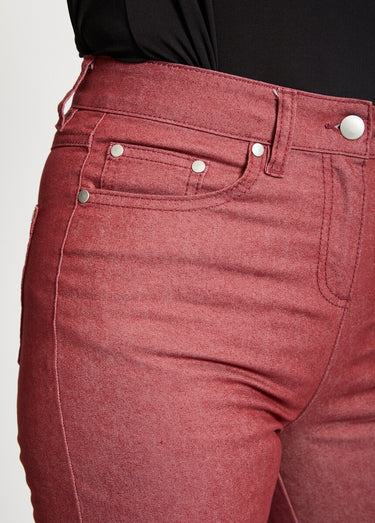 Jean couleur MORPHOSTYLE tissu stretch Grenat