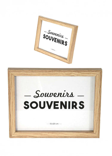 Set de cadres photos assortis en bois Noir/Blanc/Marron
