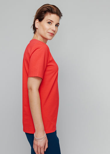 T-shirt manches courtes col brodé clouté Grenadine