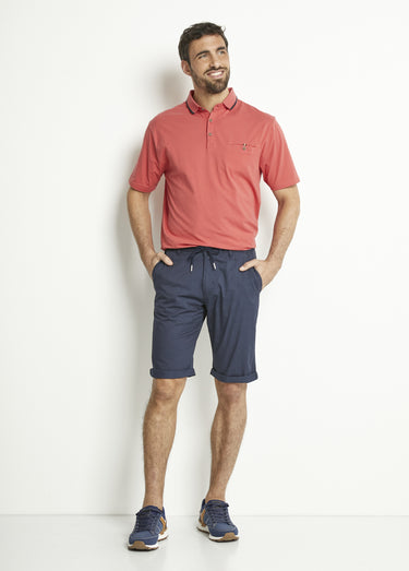 Bermuda coton ceinture élastiquée Marine