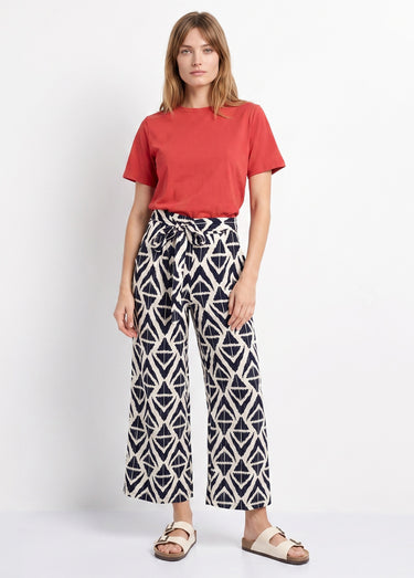 T-shirt pur coton col rond, essentiel Terracota