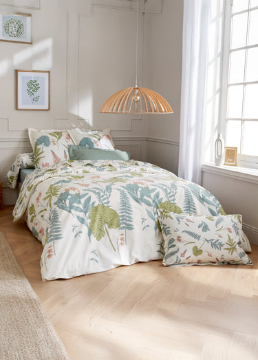 Housse de couette réversible coton percale 80 fils/cm² Beige