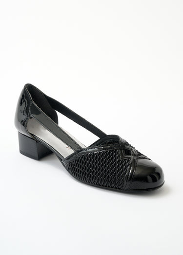Escarpins cuir largeur confort pieds sensibles Noir