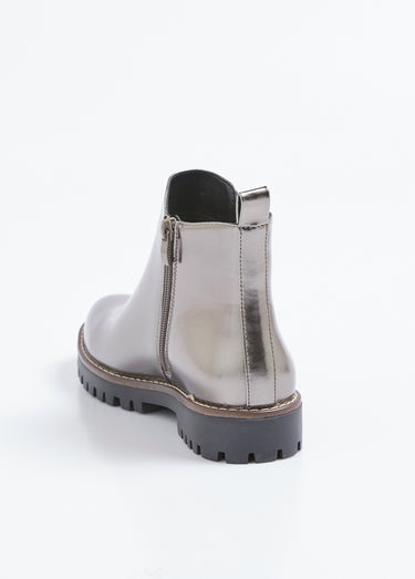 Chelsea boots semelle crantée largeur confort Gris