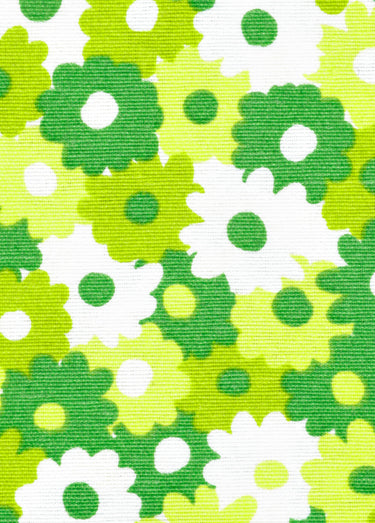 Coupon tissu déco Flower V3, 2x1,4m Vert Fleuri