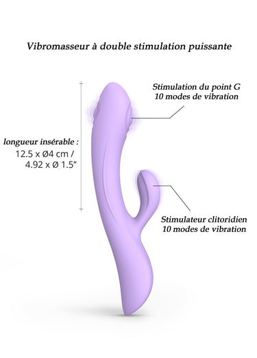 Sextoy double stimulation Bunny & Clyde Mauve