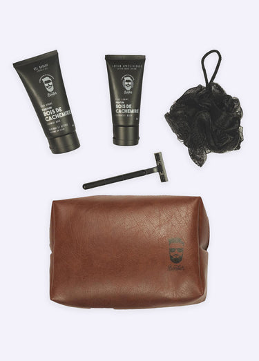 Coffret 5 pièces soin corps homme Marron