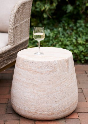Table d’appoint design en fibre d'argile Naturel