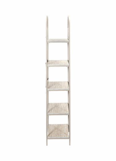 Etagère arche 5 niveauxen métal clair Blanc/Beige