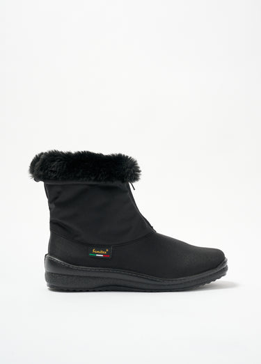 Boots zippées imperméables grande largeur Noir