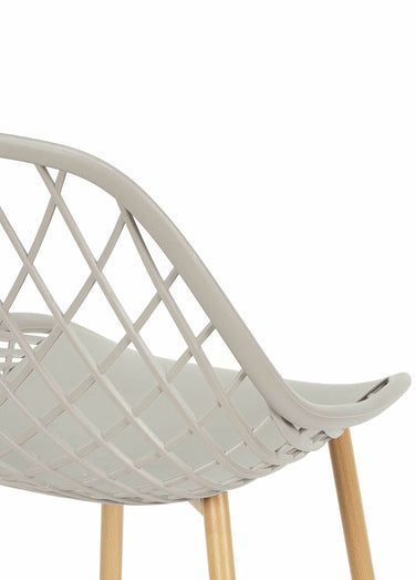 Chaises d'extérieur avec dossier alvéolé Taupe